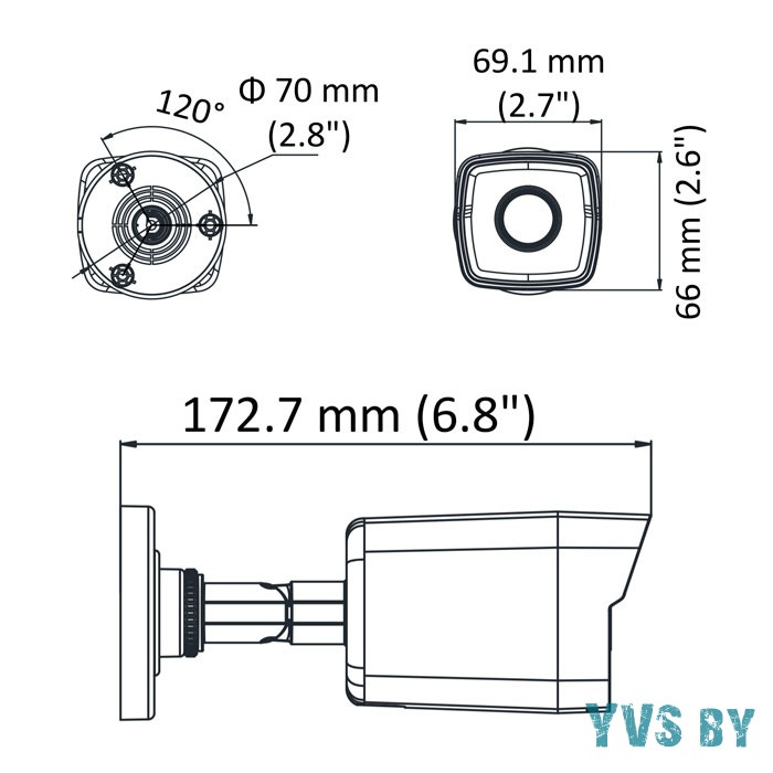 Видеокамера HiWatch DS-I100 (2.8мм) - фото 3 - id-p37310015