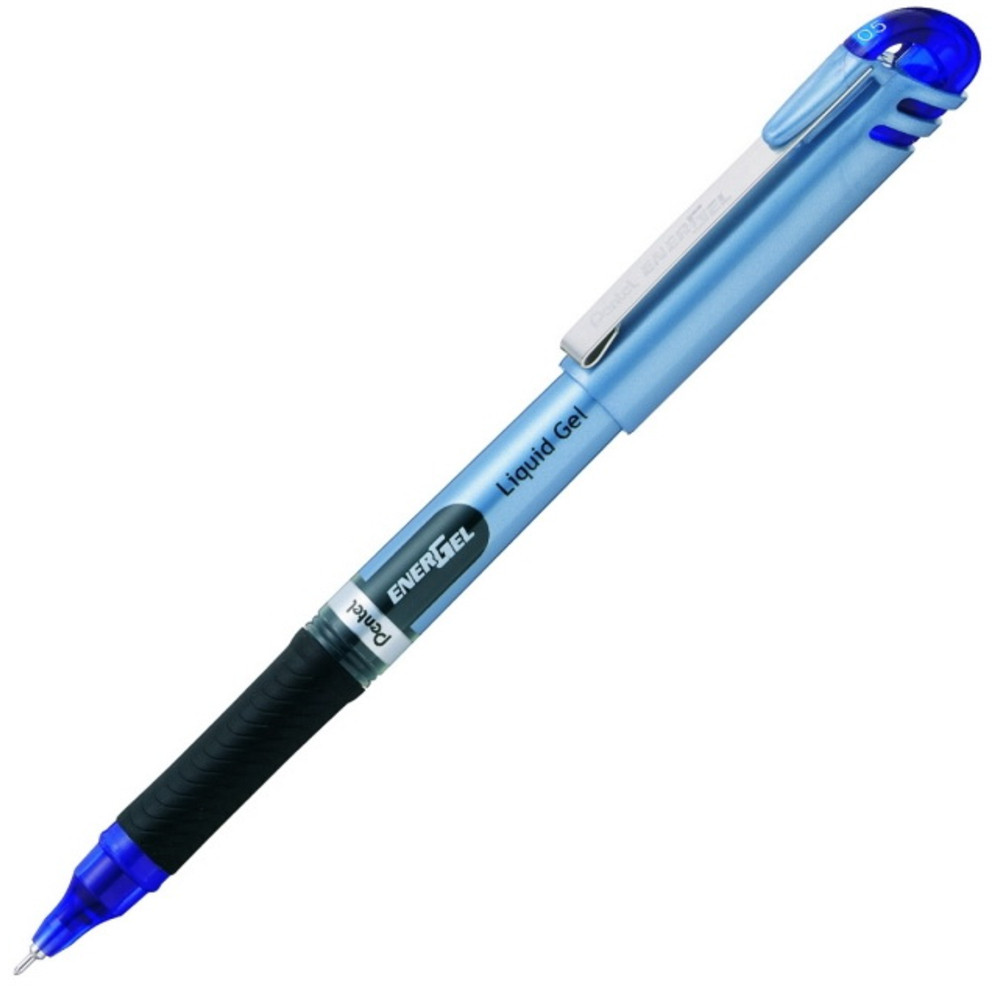 Ручка роллер "EnerGel" Pentel - 0.5 мм, пласт., глянц., синий стержень, арт. BLN15-СE(работаем с юр лицами и - фото 1 - id-p158428677