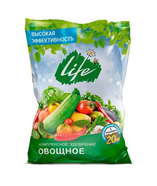 Комплексное удобрение Life "Овощное" 0,9 кг. (ООО "Факториал", РФ)