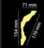 Потолочный плинтус GLANZEPOL GP88 (154*71*2000мм), фото 4