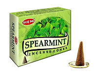 Благовония конусы Мята, HEM Spearmint, 10шт