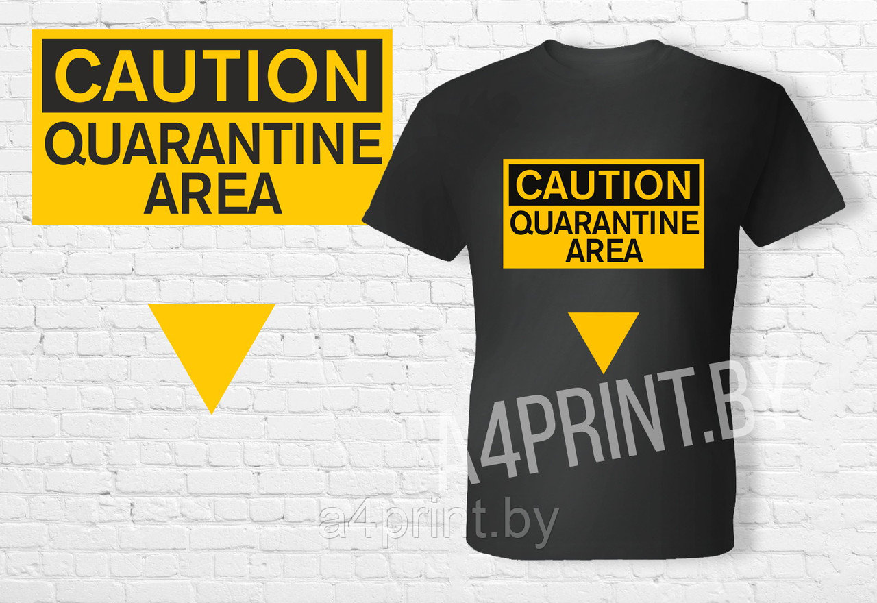 Женские Футболки "Caution quarantine area"