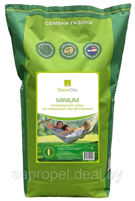MINIUM( 100% импортные семена газона), мешок 7,5кг - фото 1 - id-p158483847