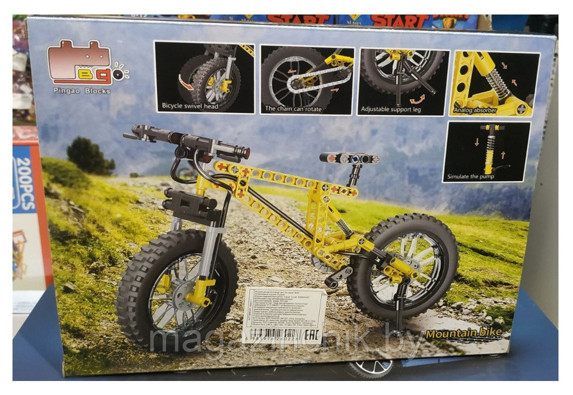 Конструктор Горный велосипед Pingao Blocks 50017, инерция, аналог Лего Техник - фото 2 - id-p158483736