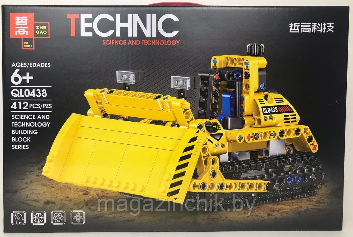 Конструктор Бульдозер Technic Zhe Gao QL0438, аналог Лего Техник - фото 1 - id-p158484647