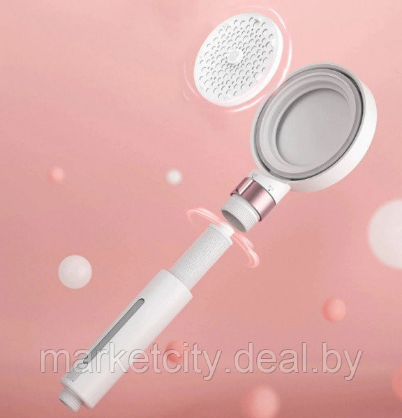 Лейка для душа dIIIb Dechlorination Pressurized Beauty Shower DXHS004-3 розовый, черный - фото 6 - id-p158489997