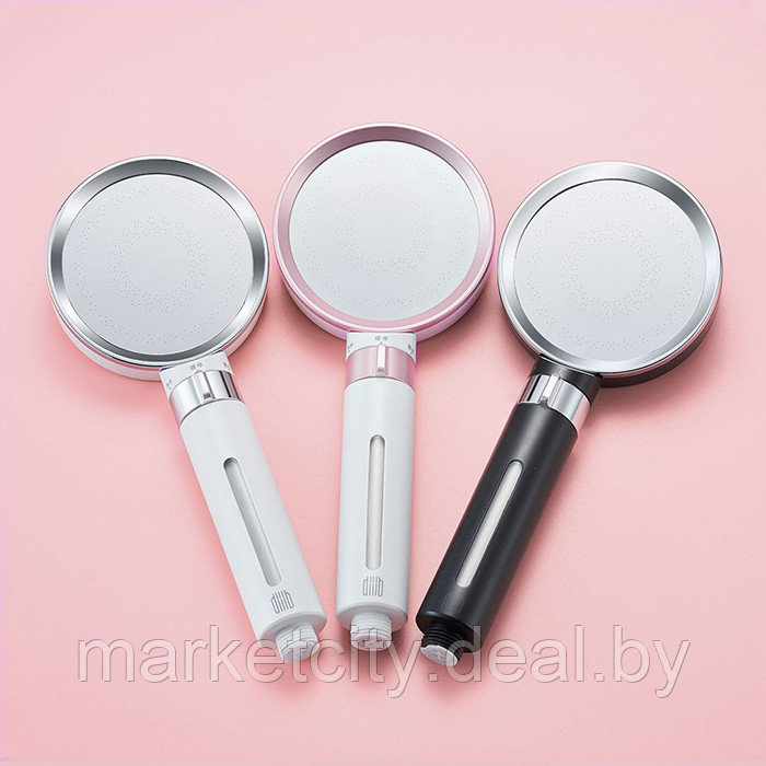 Лейка для душа dIIIb Dechlorination Pressurized Beauty Shower DXHS004-3 розовый, черный - фото 8 - id-p158489997