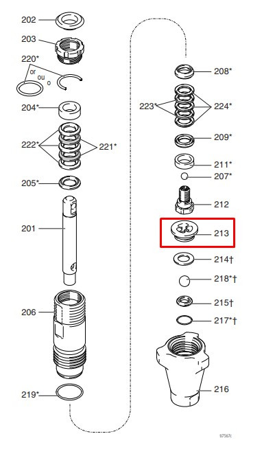 196896 НАПРАВЛЯЮЩАЯ ШАРА (сепаратор), для Насоса Graco 390 395 490 495 595 695 795 1095 7900 833 - фото 2 - id-p158488696