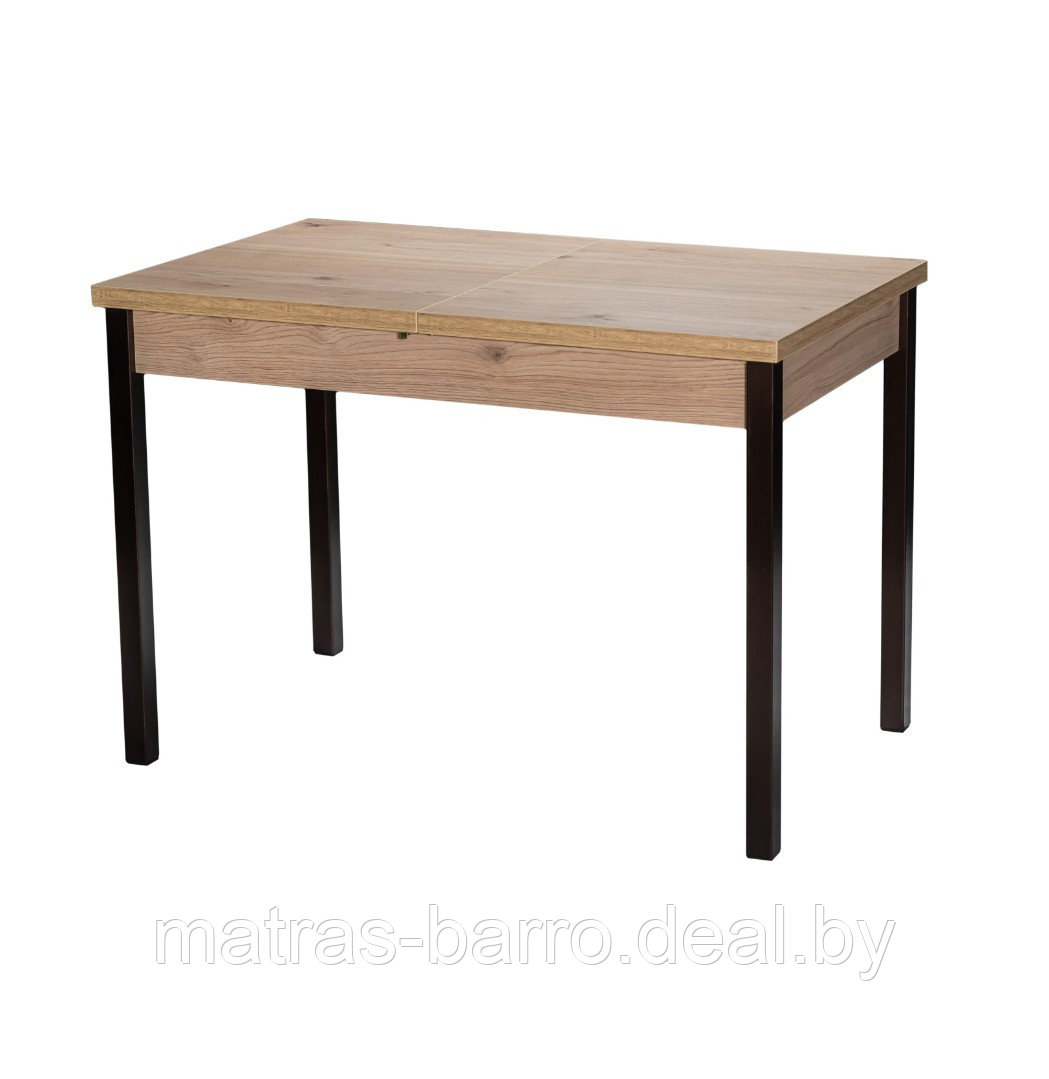 Обеденный раздвижной стол Денвер М65 Дуб Эврика/опоры металл черный матовый - фото 1 - id-p153863299