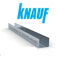 Профиль Knauf для гипсокартона UW: 50x40. Длина 3м. Толщина 0,6 мм
