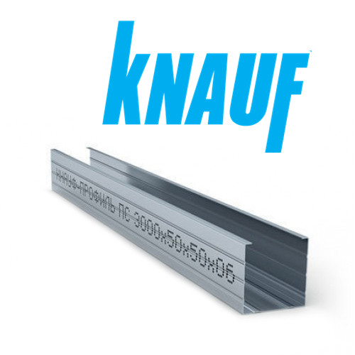 Профиль Knauf для гипсокартона CW 50x50. Длина 4 м. Толщина 0,6 мм. - фото 1 - id-p158504931