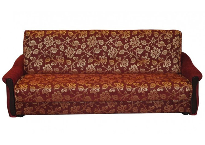 Прямой диван-кровать Крафт, Уют красный 140 гобелен Боннель, книжка, фото 2