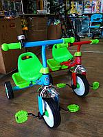 Детский трёхколёсный велосипед с корзиной и звонком, 3 цвета, арт.820-6P