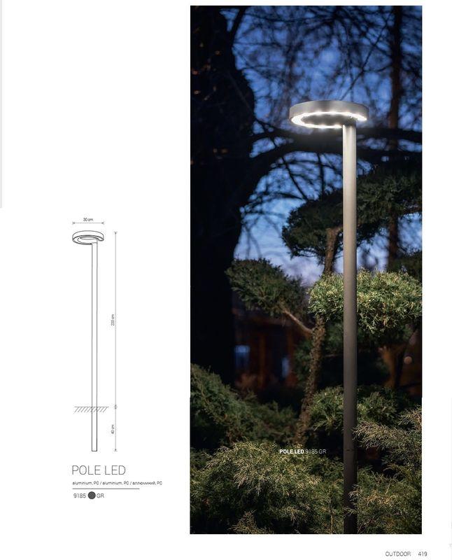 Садово-парковый светодиодный светильник Nowodvorski Pole Led 9185 - фото 2 - id-p158526536