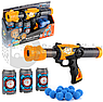 Детская игрушка оружие Бластер Assault Gun 29 см с мишенью, мягкими игровыми снарядами 12шт. 3 Оранжевый, фото 9