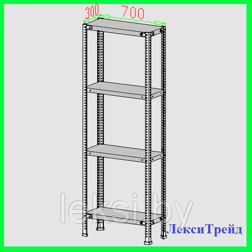 Стеллаж складские 1800х700х300