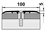 Стык одноуровневый ламинированный ПС 05 Дуб арктик 100мм длина 1350мм, фото 2