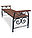 Скамейка без спинки с подлокотниками 0,6×1,5 (Скамья с элементами ковки) 2,0 метра, фото 2