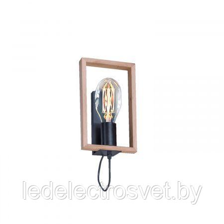 Светильник настенный VESTA WOODEN FRAME 1x60W, Е27 - фото 1 - id-p158580432