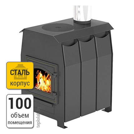 Везувий Комфорт 100 (ДТ-ЗС) печь отопительная со стеклом, фото 2