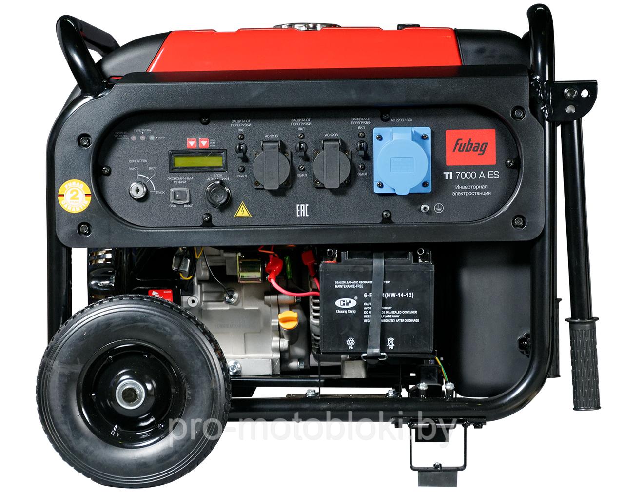 Генератор цифровой FUBAG TI 7000 A ES с электростартером и коннектором автоматики - фото 2 - id-p158584315