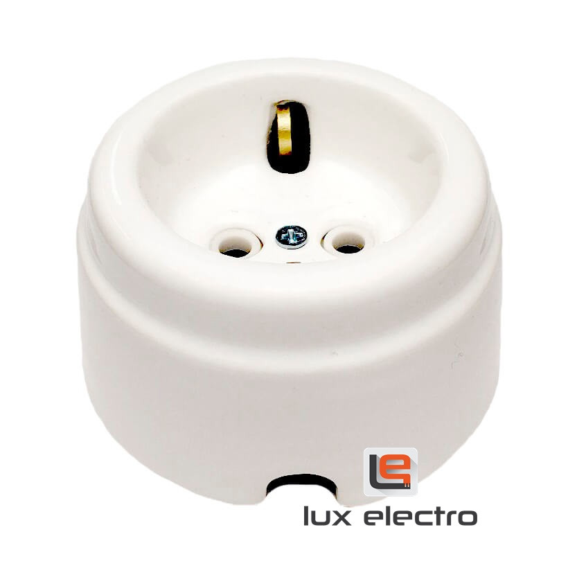 Розетка керамическая "Арбат" Interior Electric Белый