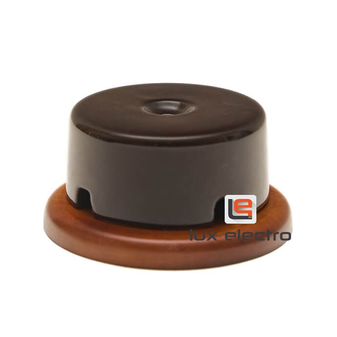 Распред. коробка 90х43 на подложке ф=110 IE "Арбат", коричневый