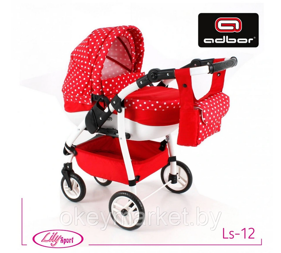 Детская кукольная коляска Adbor Lily Sport LS-12, фото 2