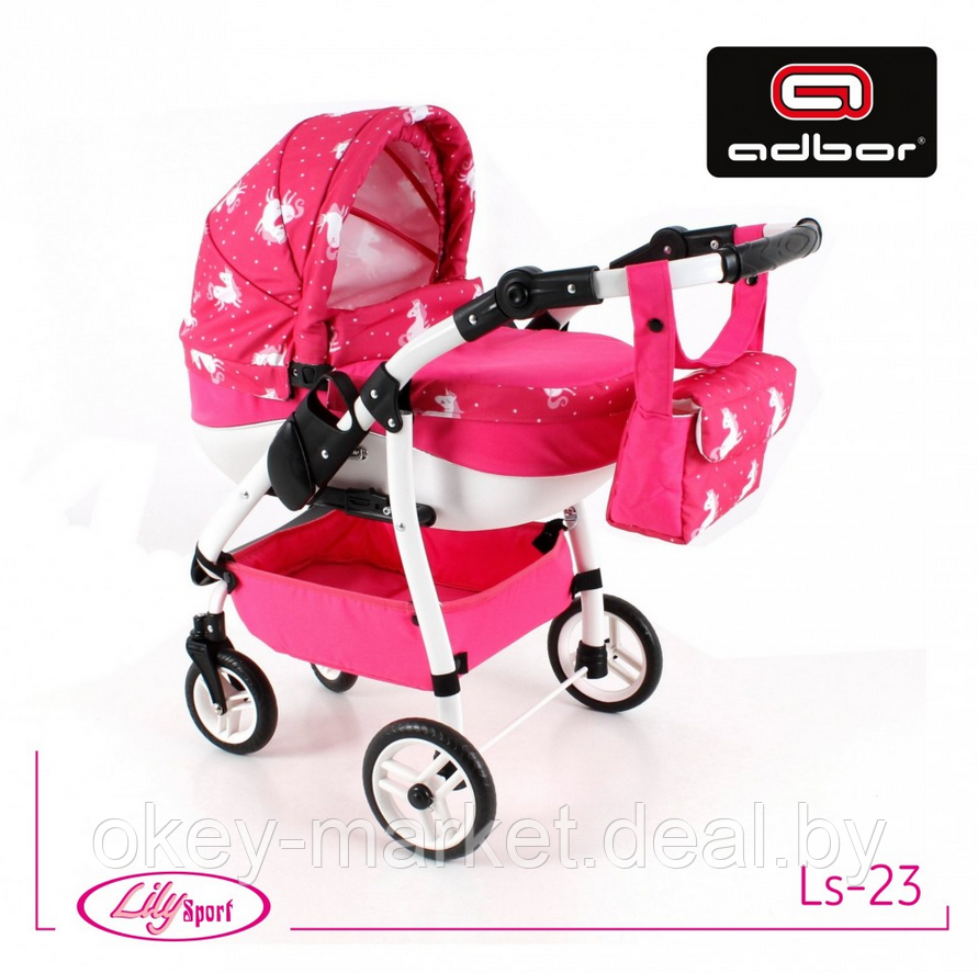 Детская кукольная коляска Adbor Lily Sport LS-23 - фото 1 - id-p158595796