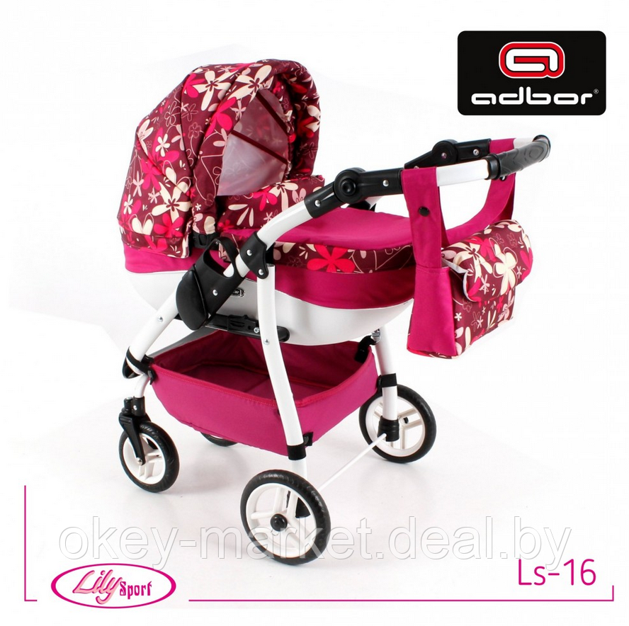 Детская кукольная коляска Adbor Lily Sport LS-16 - фото 1 - id-p158596916