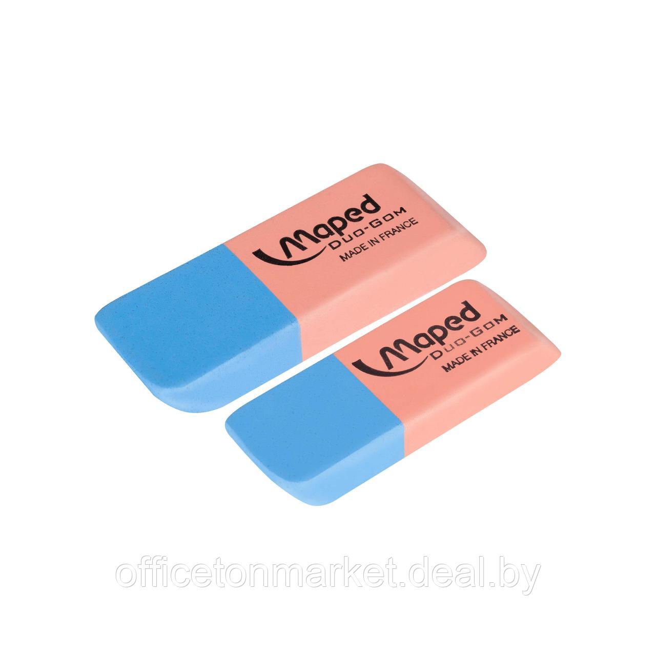 Ластик Maped "Duo-Gom", 1 шт, голубой, розовый, (021514) - фото 2 - id-p158618447