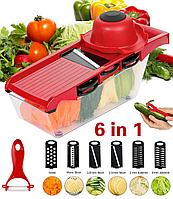 Овощерезка-терка из нержавеющей стали Mandoline Slicer 6 в 1