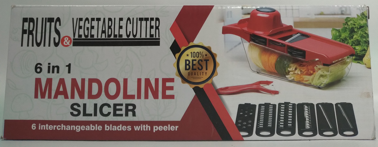 Овощерезка-терка из нержавеющей стали Mandoline Slicer 6 в 1 - фото 2 - id-p158619055