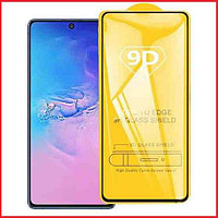 Защитное стекло для Samsung Galaxy Note 10 Lite черный SM-N770 (5D-9D с полной проклейкой)