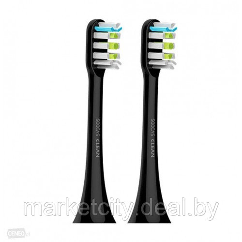 Сменные насадки для зубной щетки Toothbrush head for Xiaomi Soocare 2 шт X3 BH01 black/Pink/White - фото 2 - id-p158638200