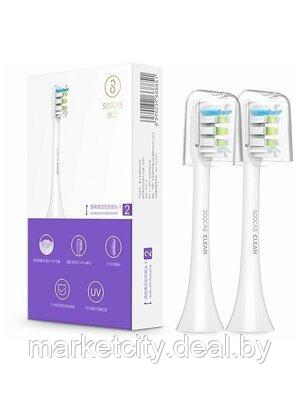 Сменные насадки для зубной щетки Toothbrush head for Xiaomi Soocare 2 шт X3 BH01 black/Pink/White - фото 5 - id-p158638200