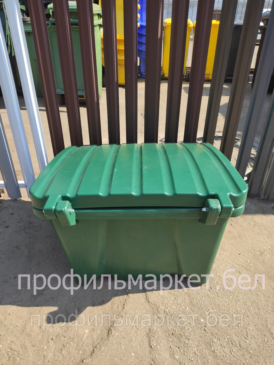 Ящик для песка и соли 200 литров зеленый - фото 7 - id-p158641876