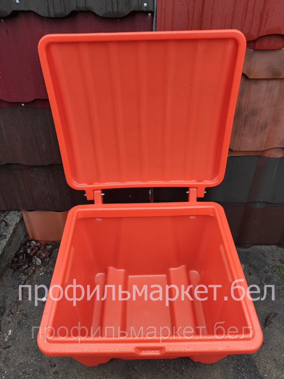 Ящик для песка и соли 200 литров оранжевый - фото 2 - id-p158641890