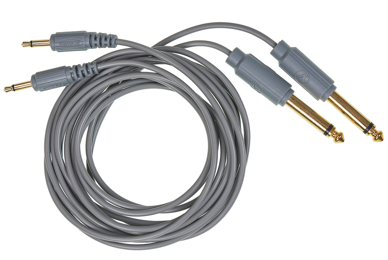 Набор патч-кабелей Verbos Adapter Cable 3,5 - 6,3mm 150cm (2-Pack), grey - фото 2 - id-p158642019