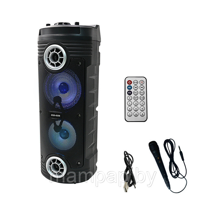 Беспроводная колонка BT Speaker ZQS-6202+микрофон+пульт