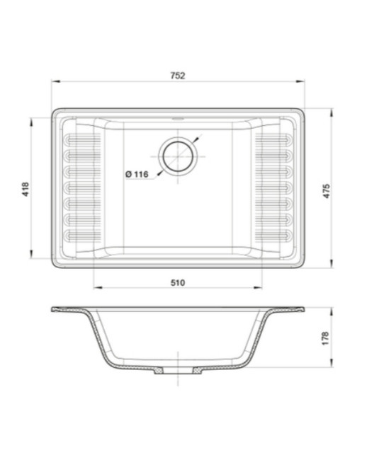 Кухонная мойка GranFest Quarz GF-ZW-71 - фото 7 - id-p158644358