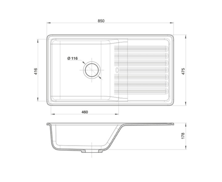 Кухонная мойка GranFest Quarz GF-ZW-73 - фото 7 - id-p158645759