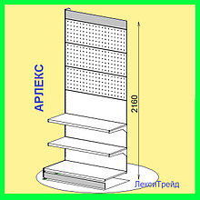 Стеллаж перфорированный 2160х1000х580 (перфорация 3) "АРЛЛЕКС"