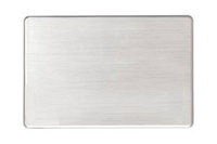 Бейдж субл. без окна 70x40мм, цвет серебро шлиф.