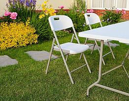 Набор складной садовой мебели CALVIANO (стол пластиковый 244 см и 4 стула)