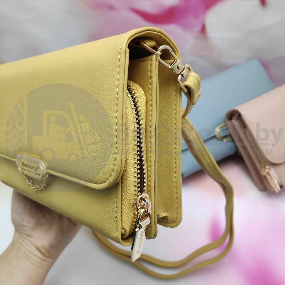 Женская сумочка - портмоне N8606 с плечевым ремнем Baellerry Young Will Show Желтая Yellow - фото 6 - id-p152053250