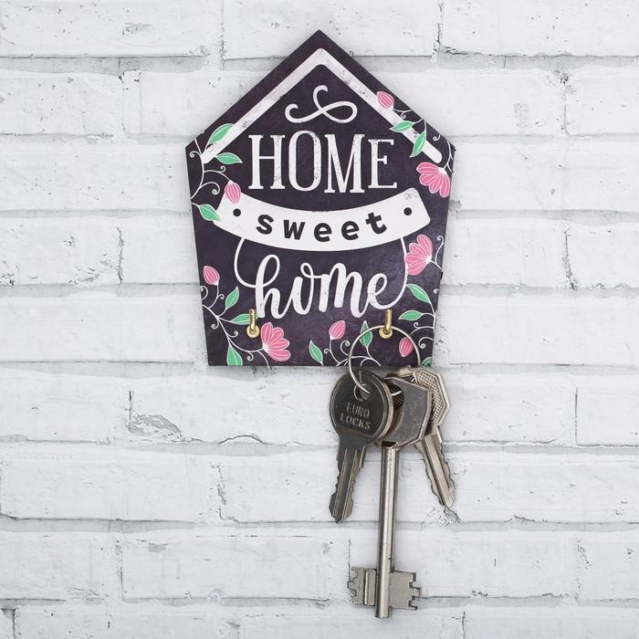Ключница на подложке "Home sweet home", 9 * 12 см - фото 1 - id-p136061460
