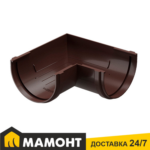 Угол желоба 90° Docke Premium 120 мм, шоколад - фото 1 - id-p158729141