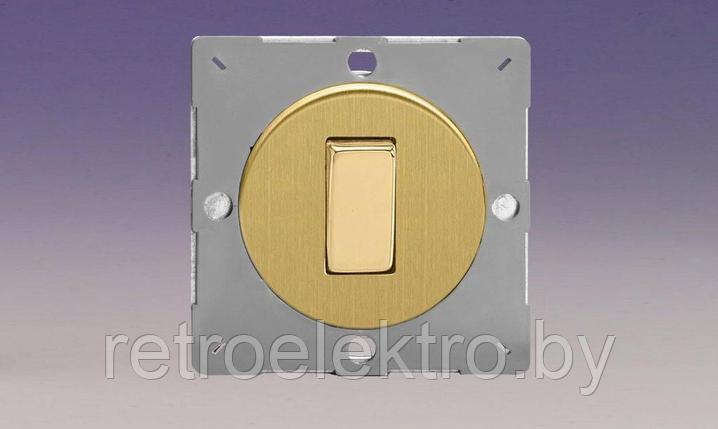 Перекрёстный переключатель Varilight 10А, Brushed Brass (матовая латунь), фото 2