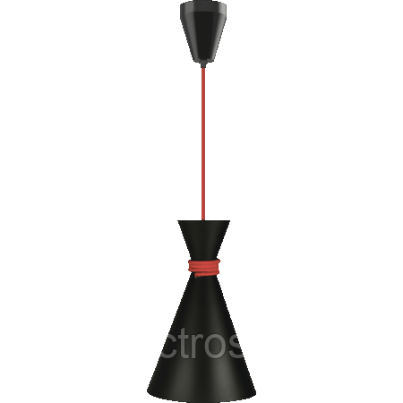 Светильник подвесной VESTA 50321 TOKYO 1x60W, Е-27, черно-красный - фото 1 - id-p158734921